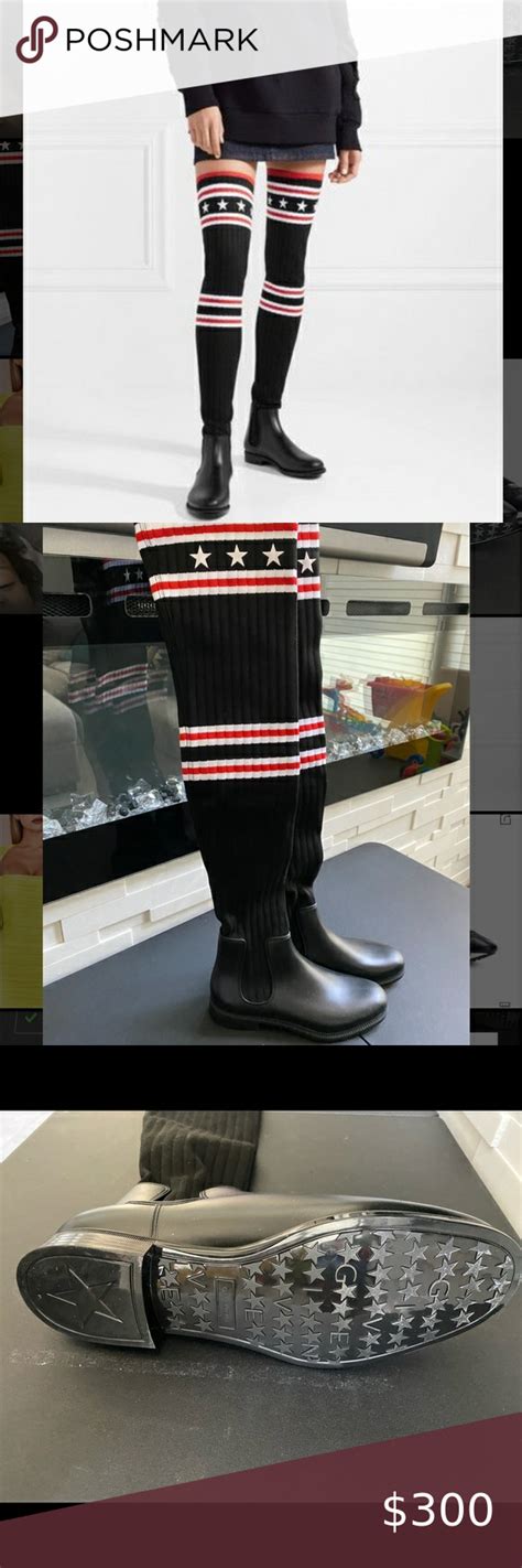 givenchy thigh high sock rain boots|givenchy shoes for women.